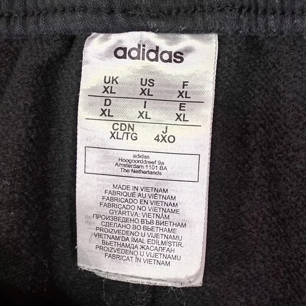 Adidas Mens XL Tapered Cuff 3-Stripes Jogger Sweatpants Pants Black‎ GT9435